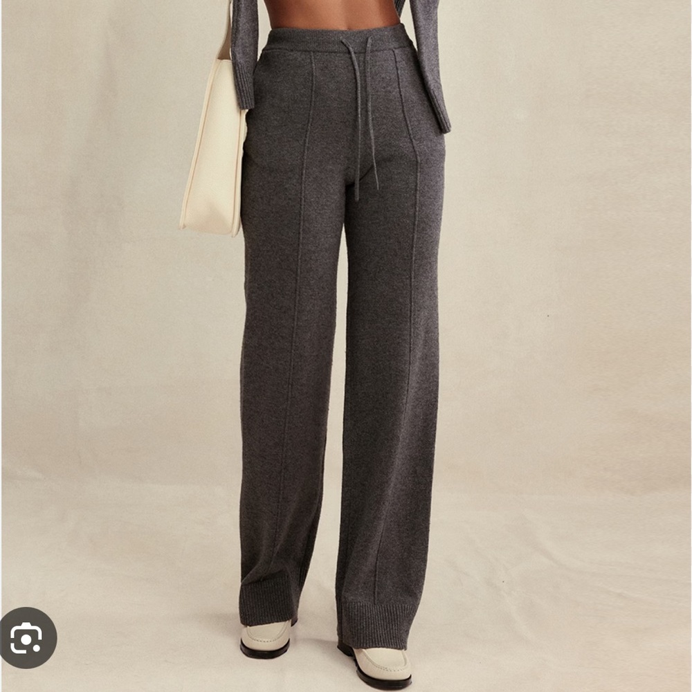 House of CB Yalina charcoal cashmere blend trousers